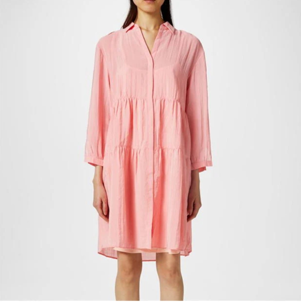 Hugo Boss Coral tiered dress coral fits medium